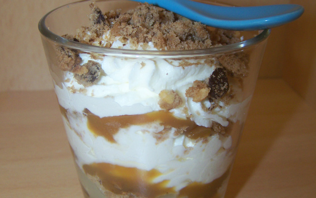 Verrine poires cookies caramel