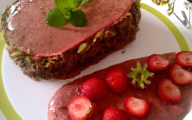 Haché de bœuf aux fraises