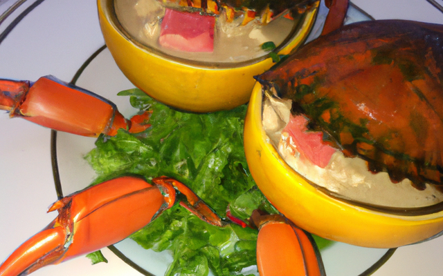 Pamplemousses farcis au crabe
