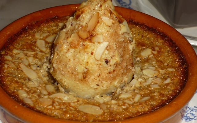 Poires rôties à la crème d'amande