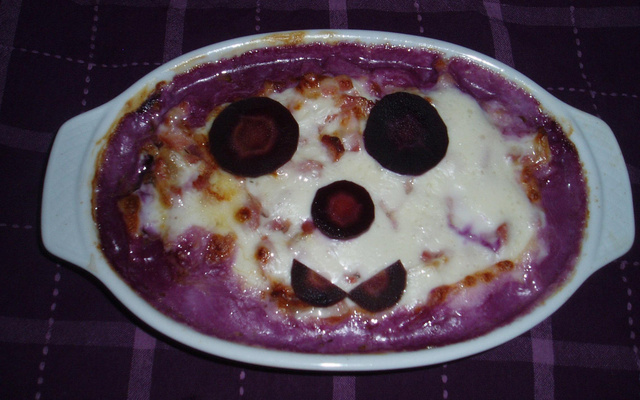 Gratin de carottes violettes