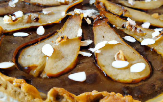 Tarte amandes poires chocolat