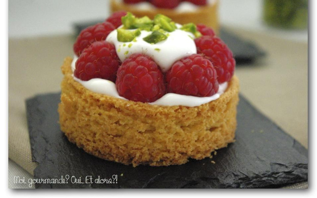 Tartelettes aux framboises gourmandes
