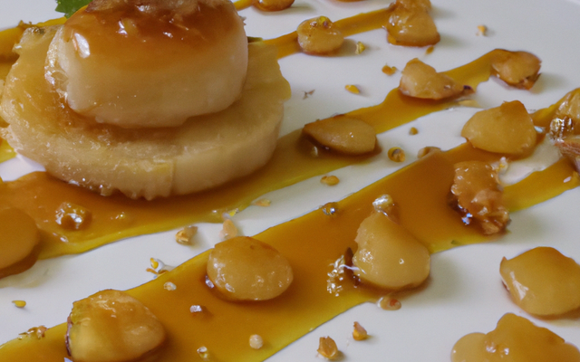 Noix de Saint Jacques Sauce Caramel au Yuzu