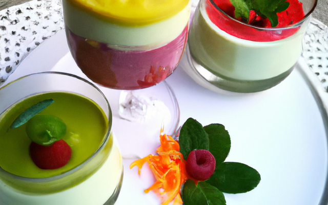 Verrines colorées maison