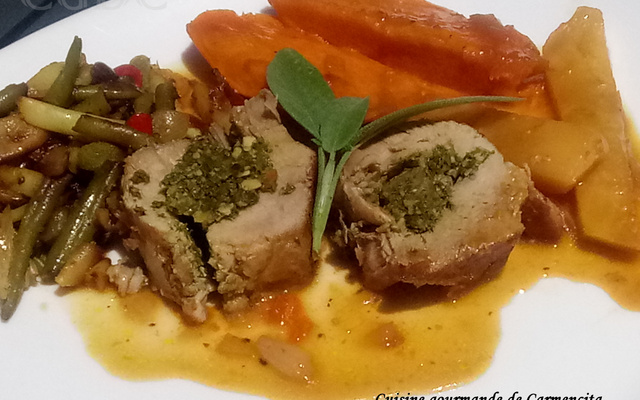 Filet mignon farci au pesto à l'ail des ours