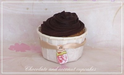Cupcakes chocolat-noix de coco