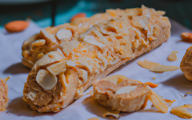 Bûche biscuitée amande aux saveurs d'orient