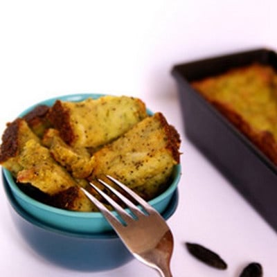 Cake-fondant courgette et chèvre aux saveurs du monde