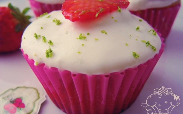 Cupcakes fraises et citron vert