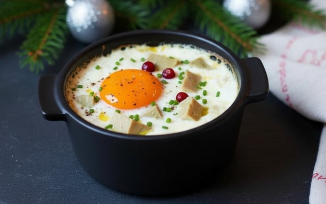 Oeufs cocotte de Noël