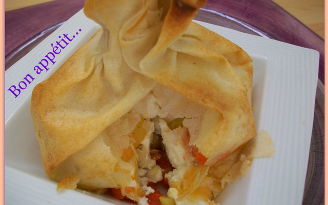 Aumônière de légumes et feta