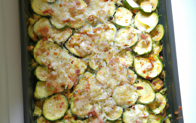Gratin de courgettes aux flocons d'orge