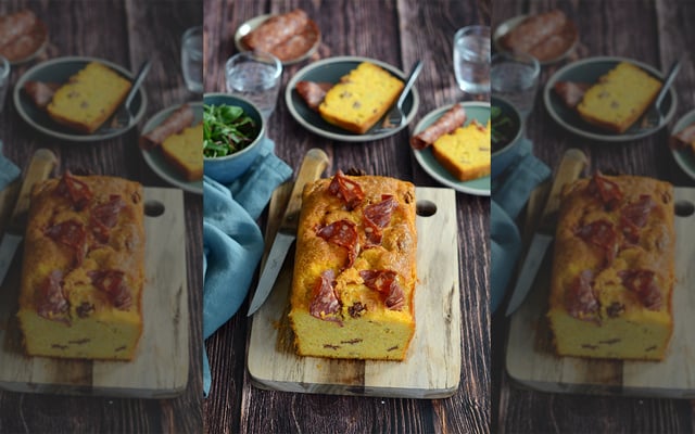 Carrot cake salé au chorizo