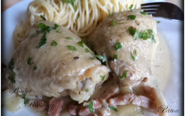 Poulet au riesling et à la crème