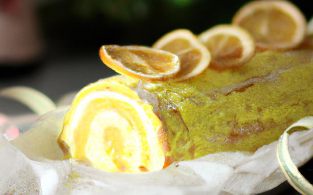 Bûche de Noël citronnée