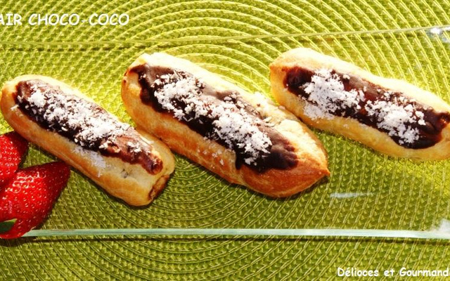 Mini éclairs choco-coco