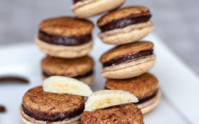 Macarons banane, chocolat, coco !