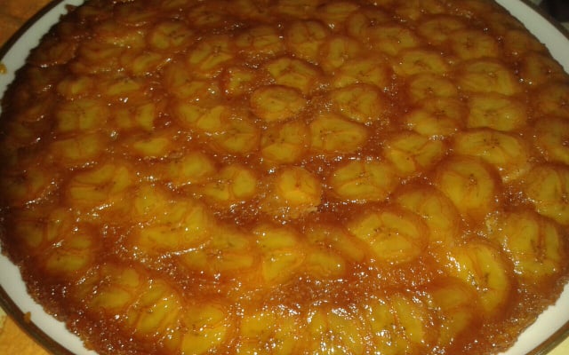 Gâteau tatin à la banane et au citron vert