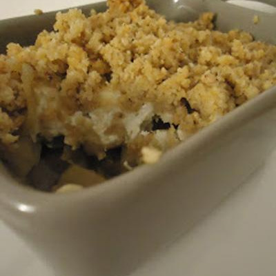 Crumble d'endives au chèvre et aux pommes
