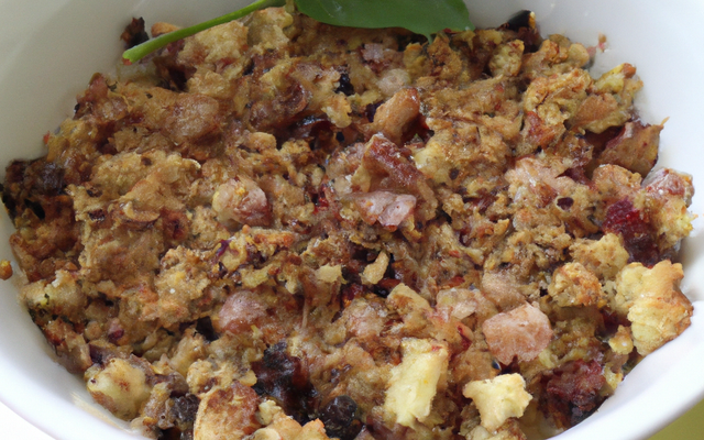 Crumble à la provençale et ses petits lardons