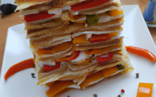 Mille feuille aux 3 poivrons