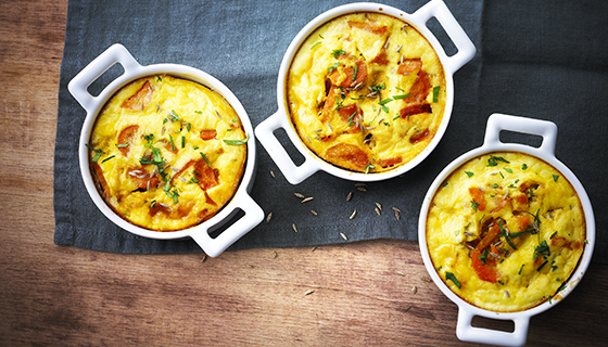 Clafoutis aux carottes, cumin, orange