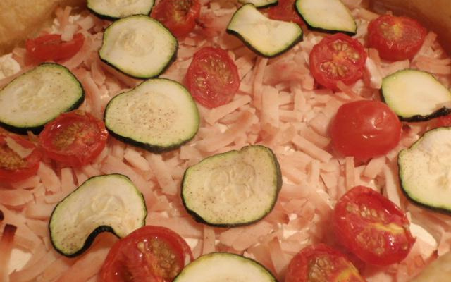 Tarte salée au poulet et fromage de chèvre