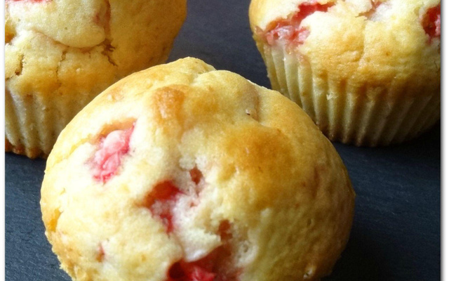 Muffins aux gariguettes et au yuzu