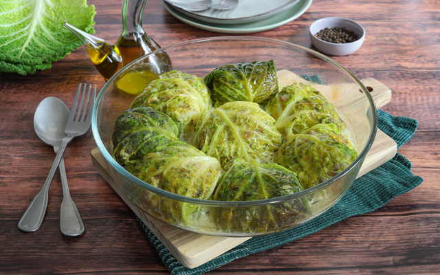 Choux farcis sans viande