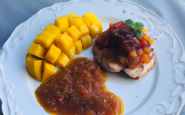 Chapon au chutney de mangue