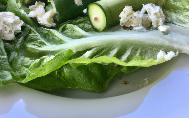 Romaine au concombre et chèvre frais
