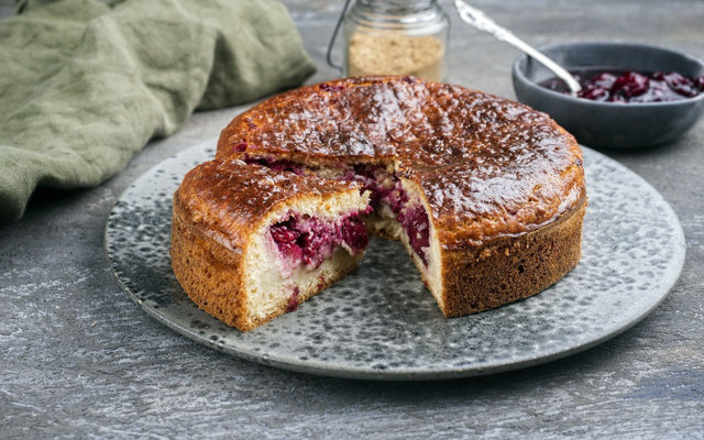 Gâteau Basque à la cerise