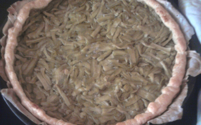 Tarte rhubarbe biscuitée