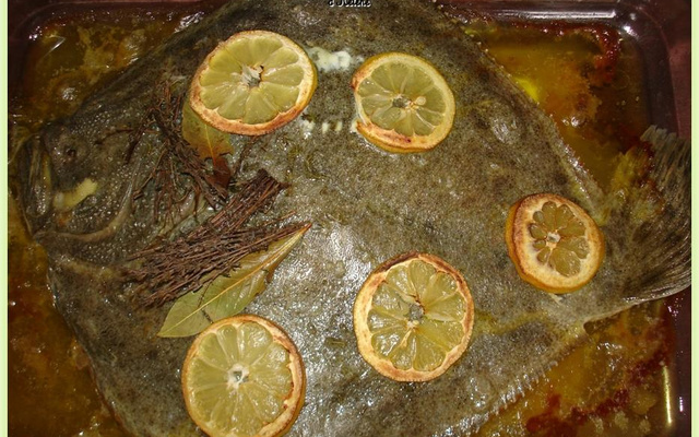 Turbot au four aux herbes aromatiques