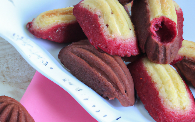 Madeleines bossues au chocolat à la framboise