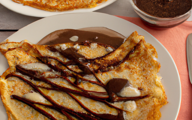 Crêpes au chocolat avec sa sauce au chocolat