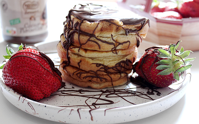 Pancakes fluffy au lait végétal