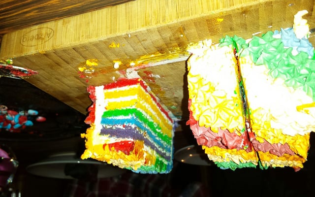Gâteau arc en ciel