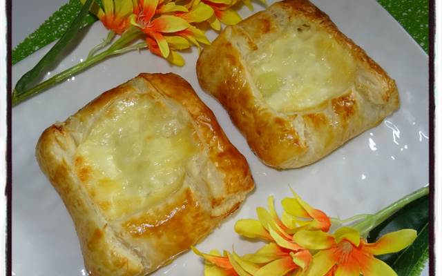 Feuilleté au bacon et à la raclette