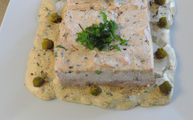 Pavé de thon blanc à la crème de cresson