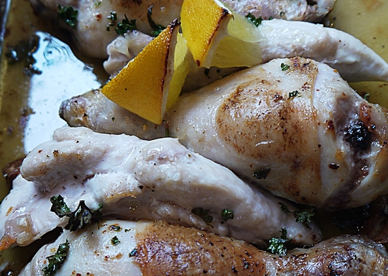 Poulet fondant et acidulé avec une petite touche d'ail