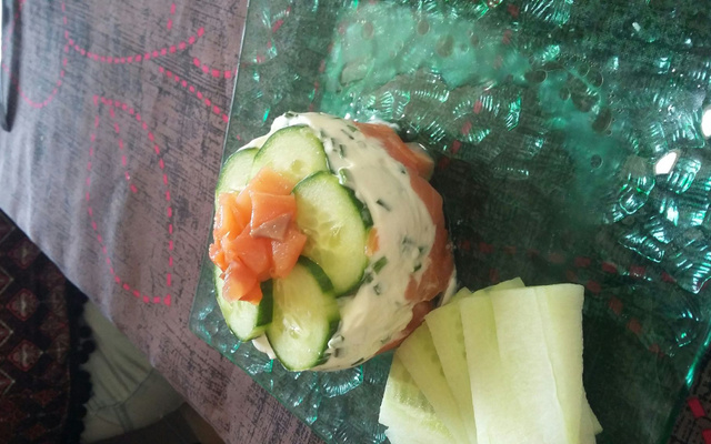 Fraîcheur de saumon au chèvre