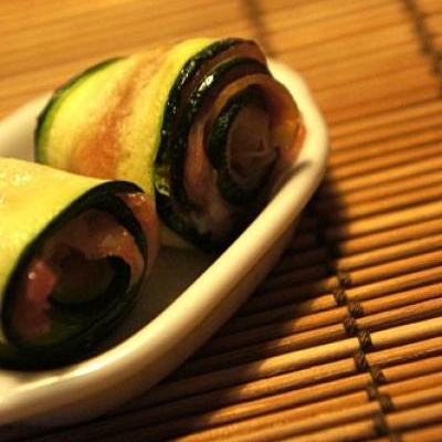 Tapas de jambon de Bayonne et courgettes