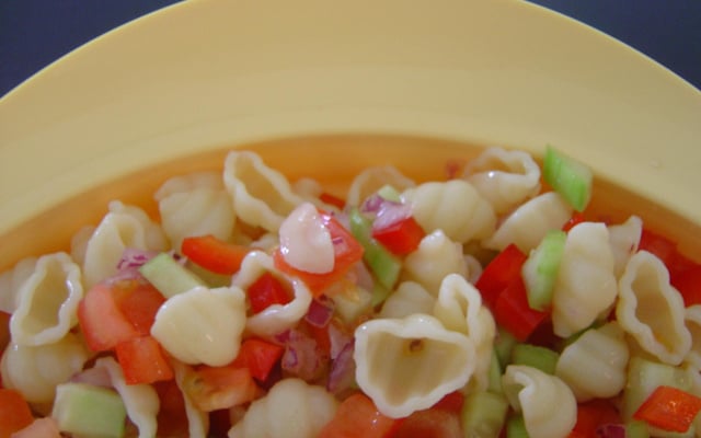 salade de pâtes aux crudités