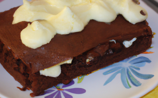Gâteau au chocolat et sa crème anglaise