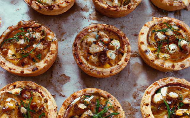 Tartelettes à l'ail et aux pignons de pin