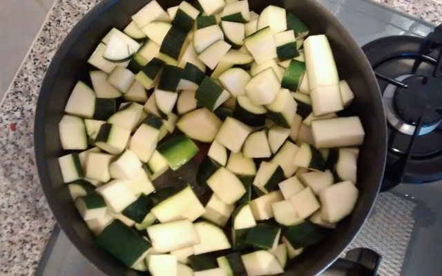 Clafoutis de Courgettes et Chorizo au Reblochon