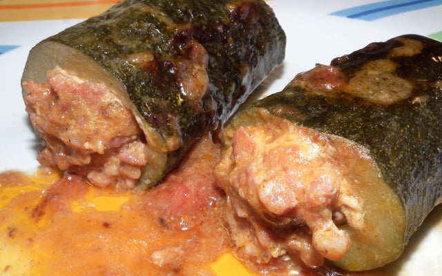 Tubes de courgette aux 2 viandes