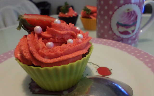 Cupcakes complètement fraise